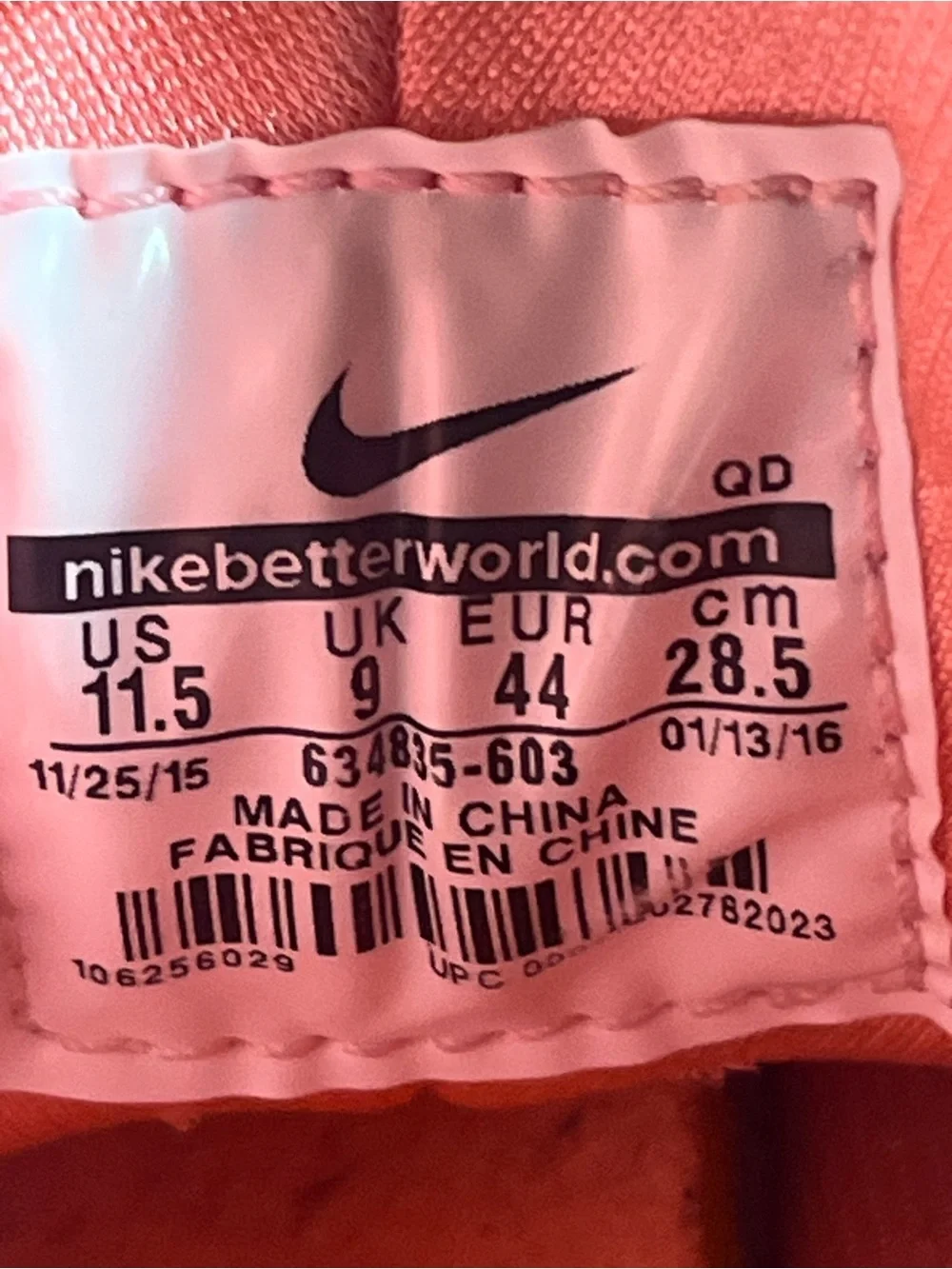 Nike Kids Coral/Orange Huarache Sneakers